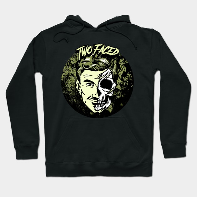 Two Faced Graphic Hoodie by CTJFDesigns